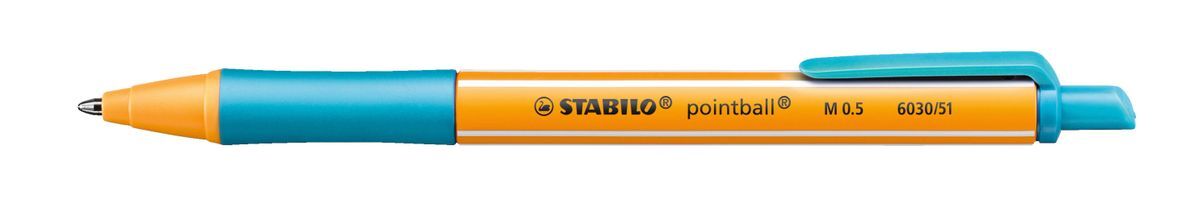 Druck-Kugelschreiber - STABILO pointball - Einzelstift - türkis