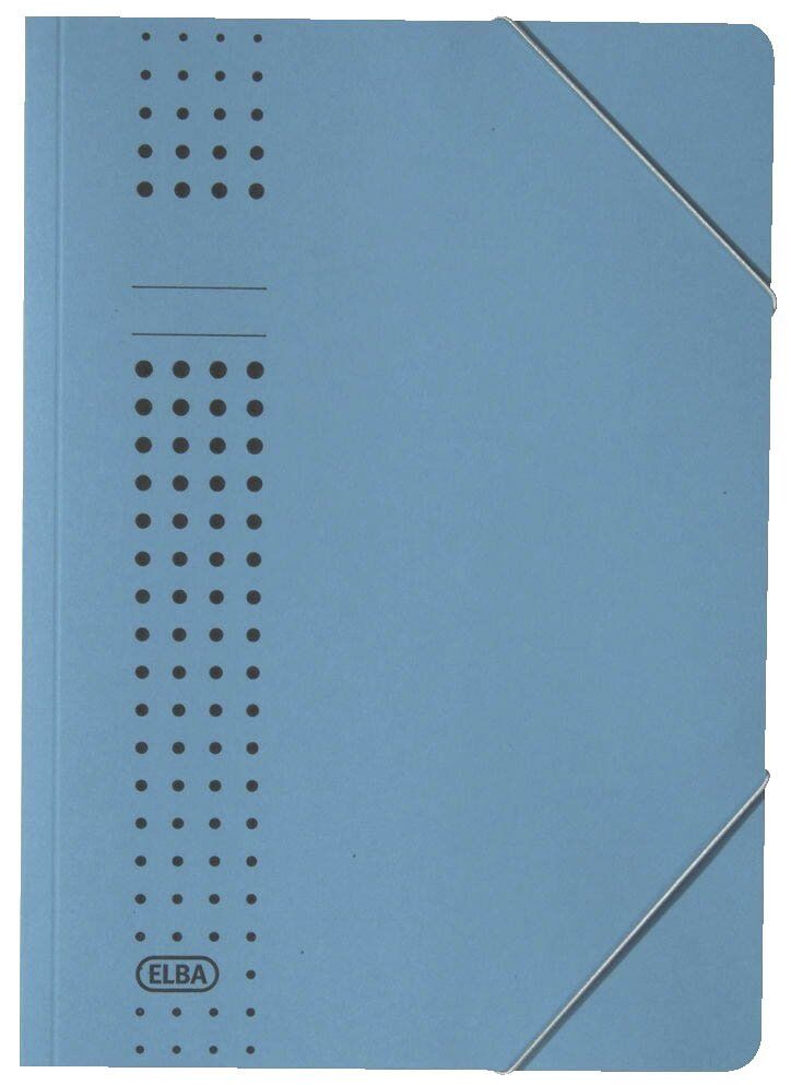 Eckspanner chic - Karton (RC), 320 g/qm, A4, blau