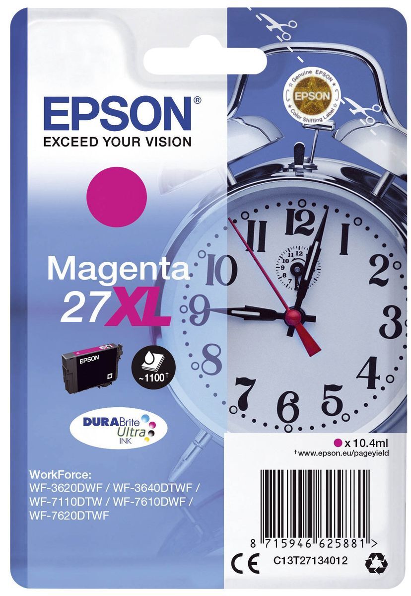 Original Epson Tintenpatrone magenta (C13T27134012,27XL,T27134012)