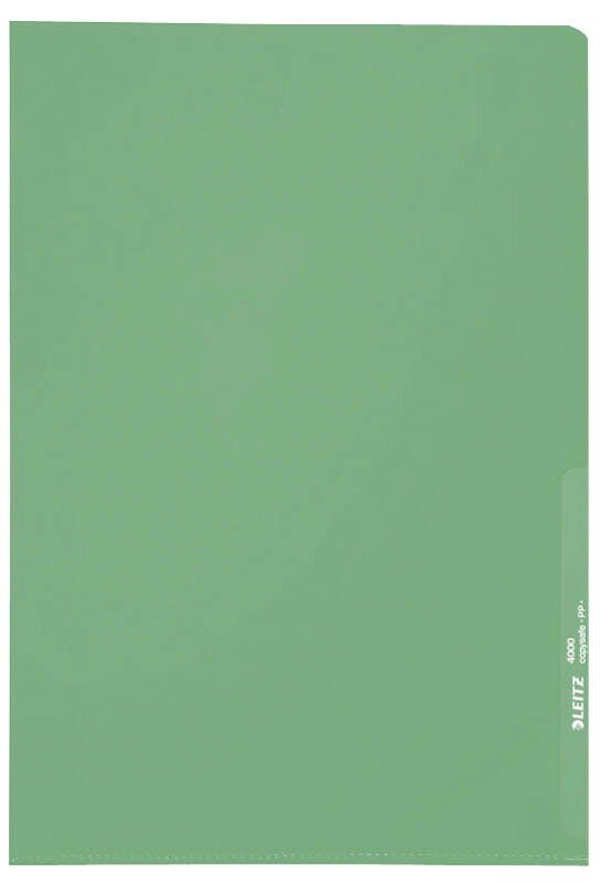 10x 4000 Standard Sichthülle A4 PP-Folie, genarbt, grün, 0,13 mm