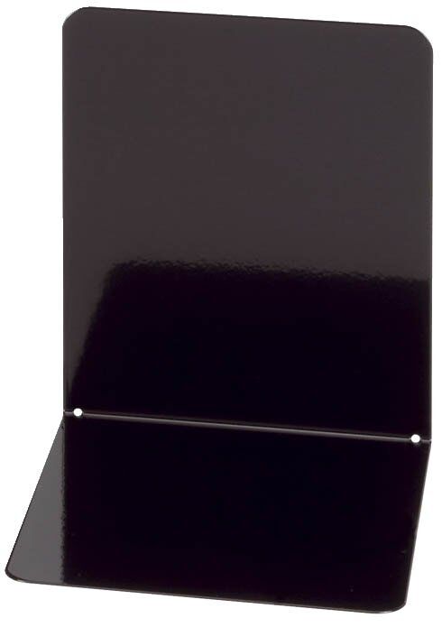 Buchstützen aus Metall, breit, 120 x 140 x 140 mm, schwarz, Pack mit 2 Stück