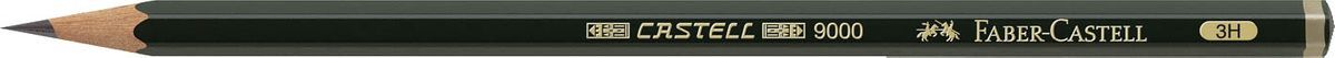 Bleistift CASTELL® 9000 - 3H, dunkelgrün