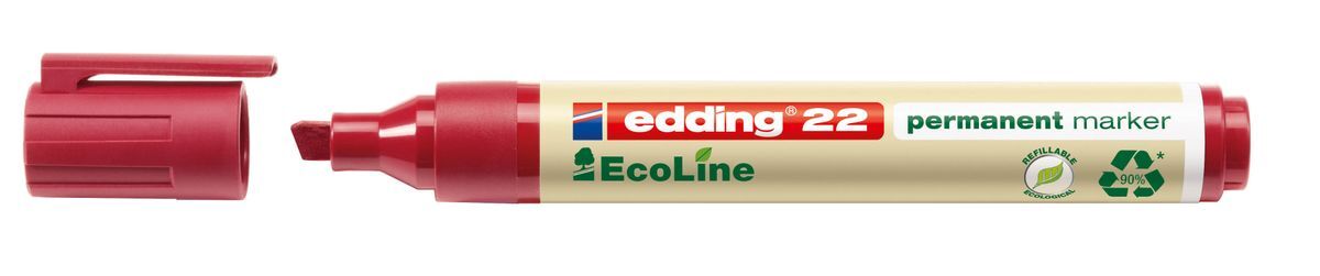 22 Permanentmarker EcoLine - nachfüllbar, 1 - 5 mm, rot