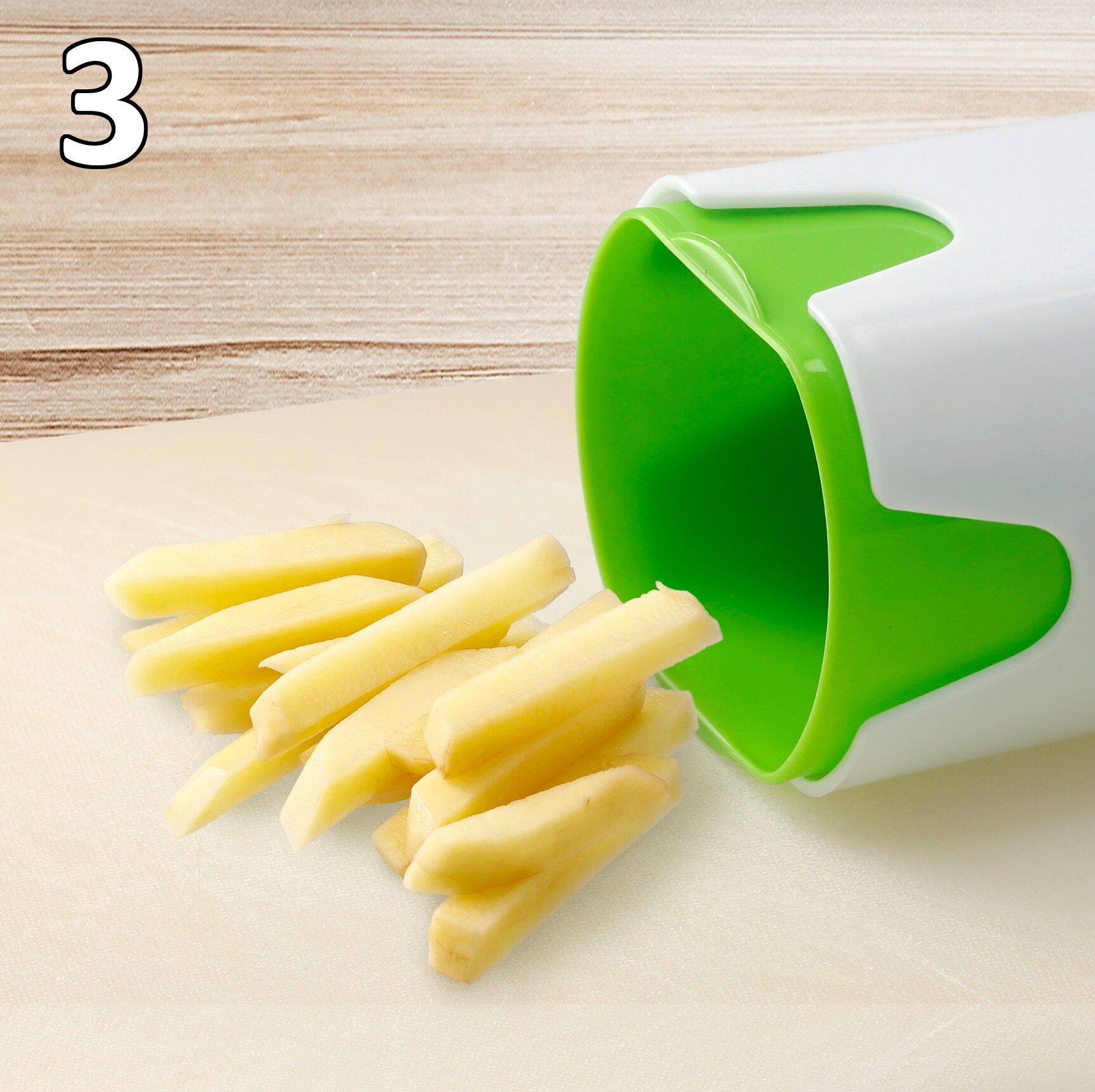 MR.ROBINSON Edelstahl Pommesschneider für Kartoffeln – Einfache Handhabung, Sicherheitsdesign, Spülmaschinenfest – Ideal für gleichmäßige Pommes & Gemüseschnitte