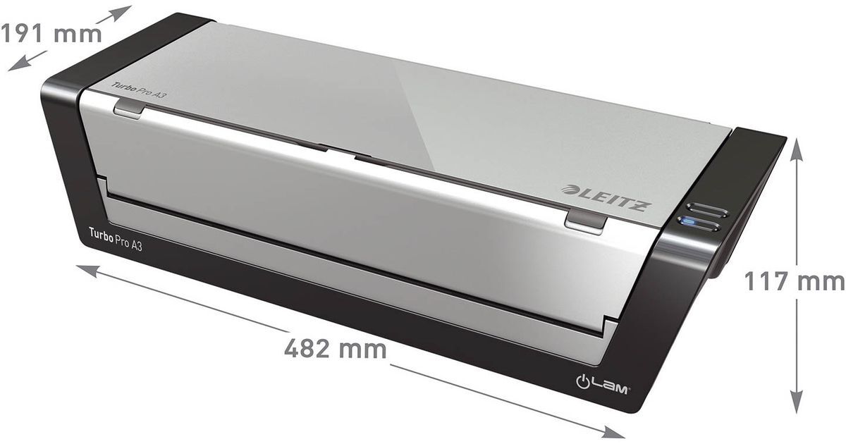 Laminiergerät iLAM Touch Turbo Pro - A3, 80-250mym, silber/schwarz