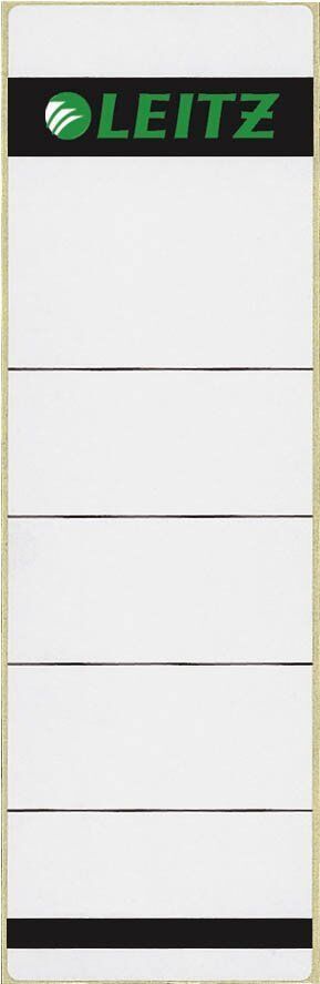 1642 Rückenschilder - Papier, kurz/breit, 10 Stück, hellgrau