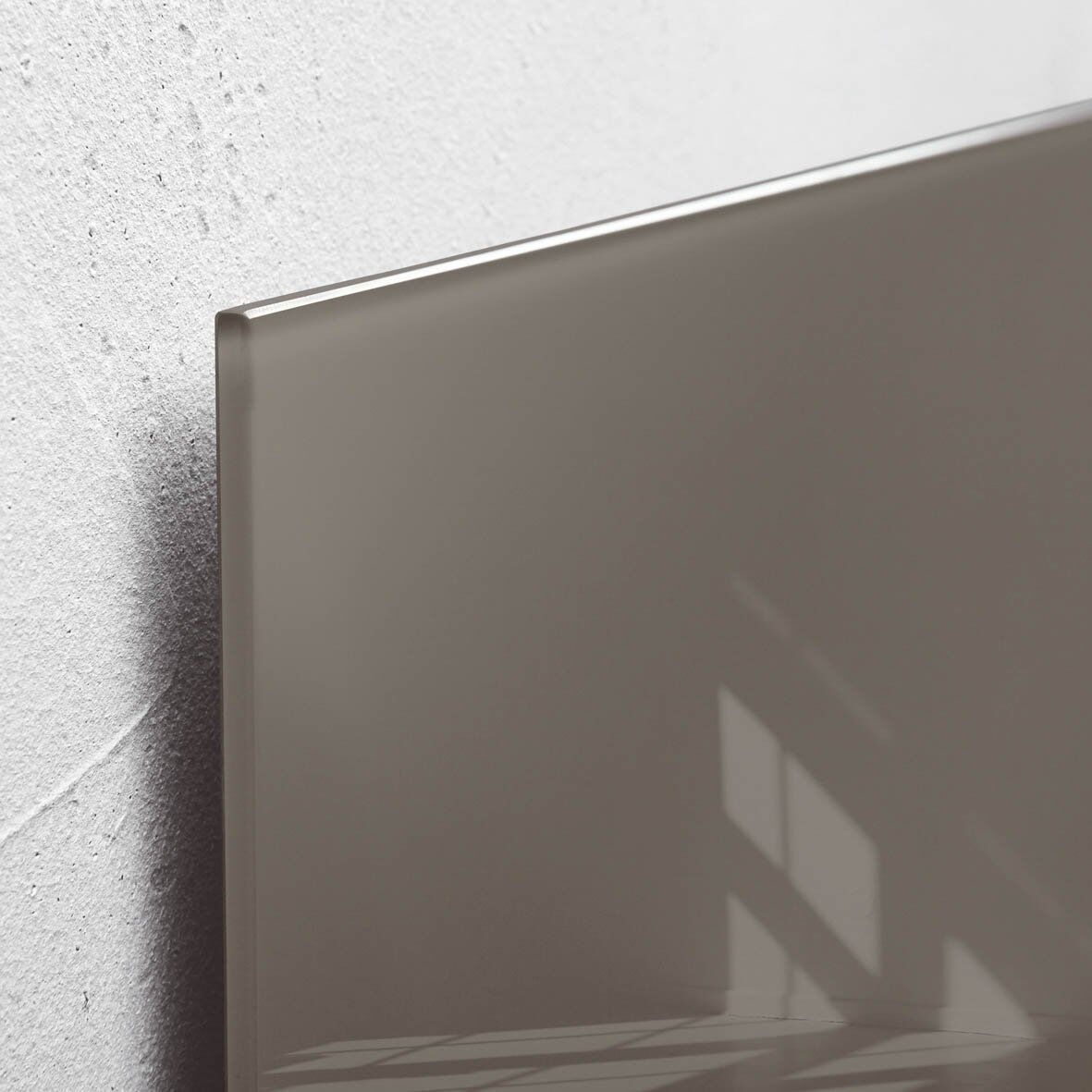 Glas-Magnetboard Artverum - taupe, 12 x 78 cm