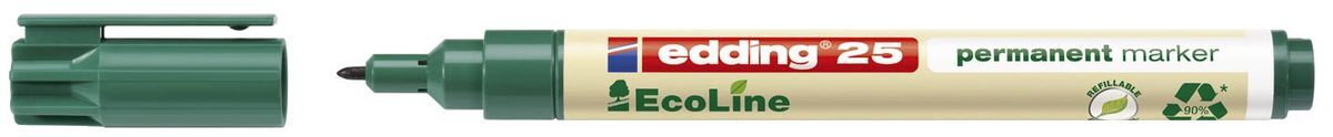 25 Permanentmarker EcoLine - nachfüllbar, 1 - 5 mm, grün