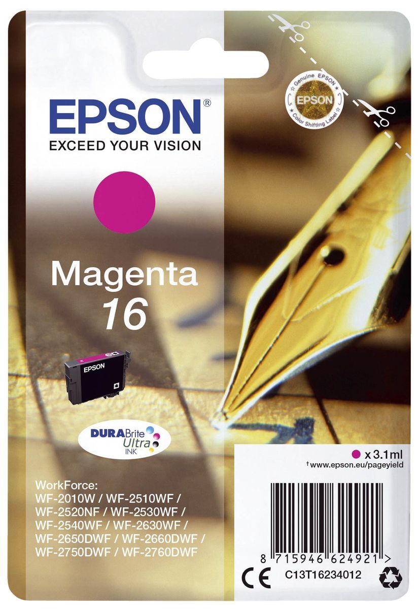 Original Epson Tintenpatrone magenta (C13T16234012,16,T1623,T16234012)