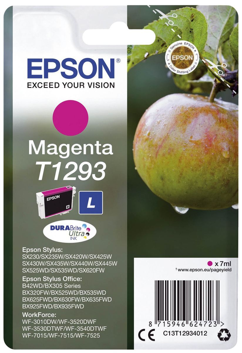 Original Epson Tintenpatrone magenta (C13T12934012,T1293,T12934012)