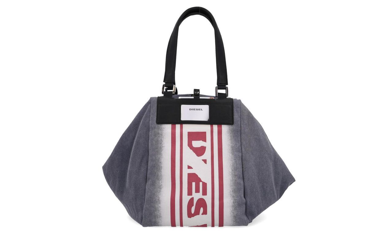 Tasche - Shopping Bag 'SCRATCH-UP / D-SCRATCH X05521', Blau / Weiß Denim