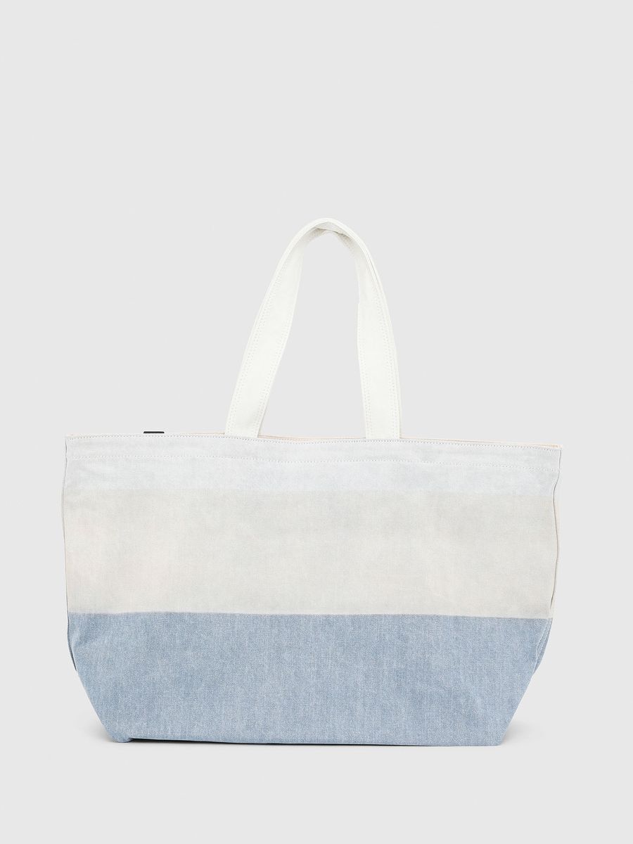 Tasche - Shopping Bag 'THISBAGISNOTATOY / D-THISBAG X05513', Beige / Blau Denim