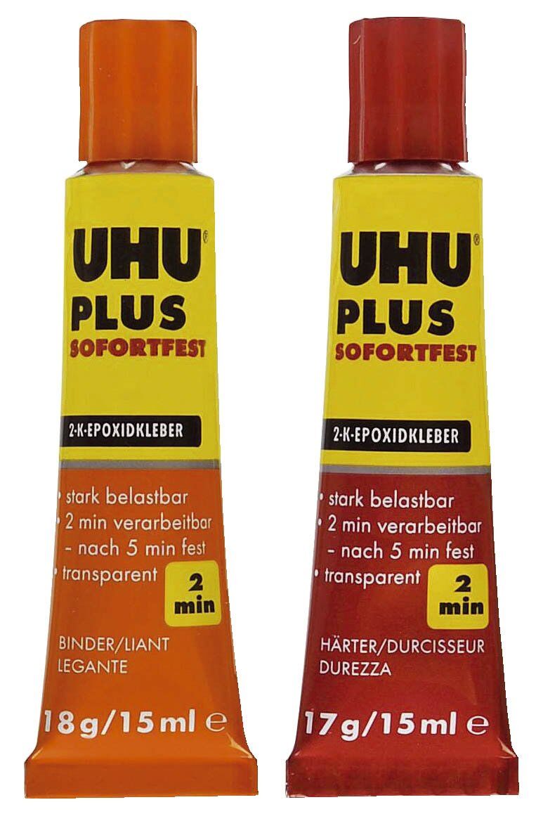 PLUS SOFORTFEST, 2-Komponenten-Epoxidharzkleber, ohne Lösungsmittel, 35 g