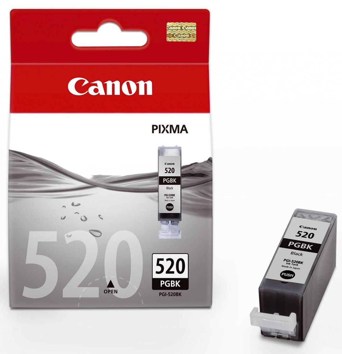 Original Canon Tintenpatrone schwarz pigmentiert (2932B001,2932B001AA,PGI-520,PGI-520BK,PGI-520PGBK)