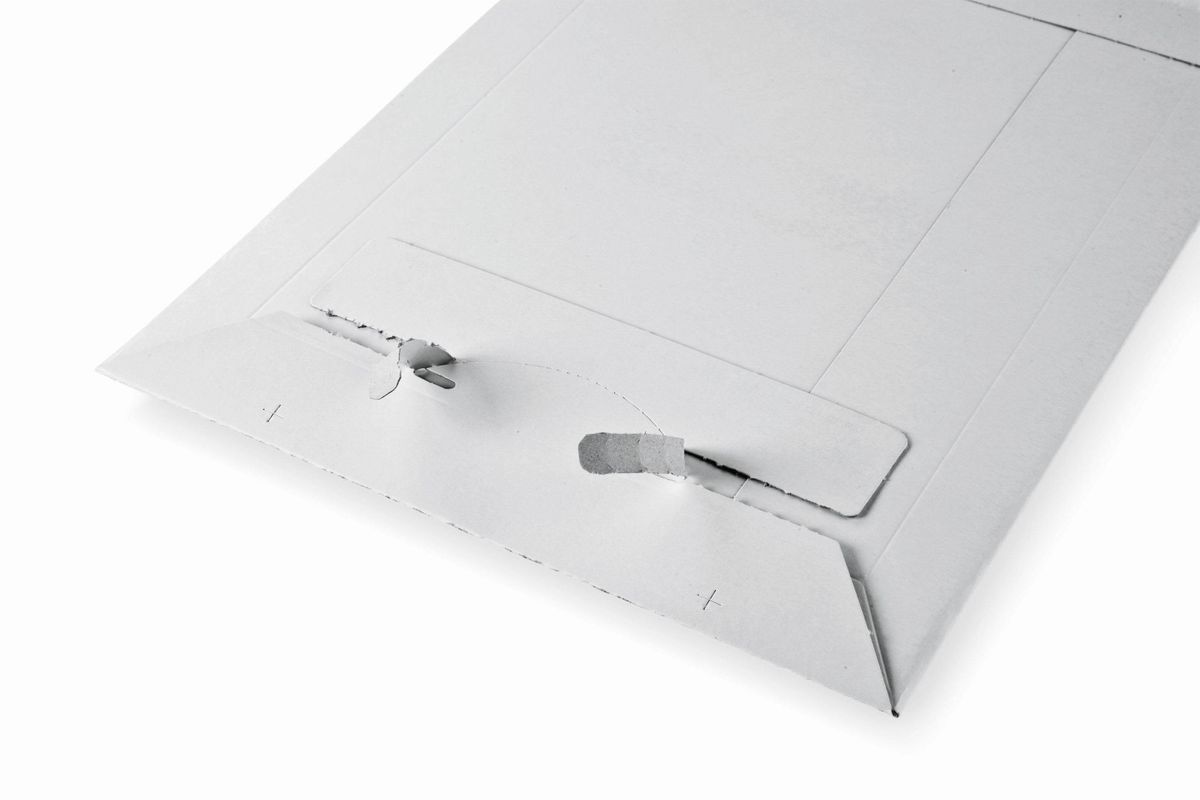 Versandtaschen Vollpappe 235x310x30 mm (A4), weiß