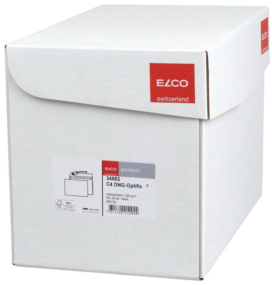 Briefumschlag Office Box mit Deckel - C4, weiß, haftklebend, ohne Fenster, 120 g/qm, 250 Stück
