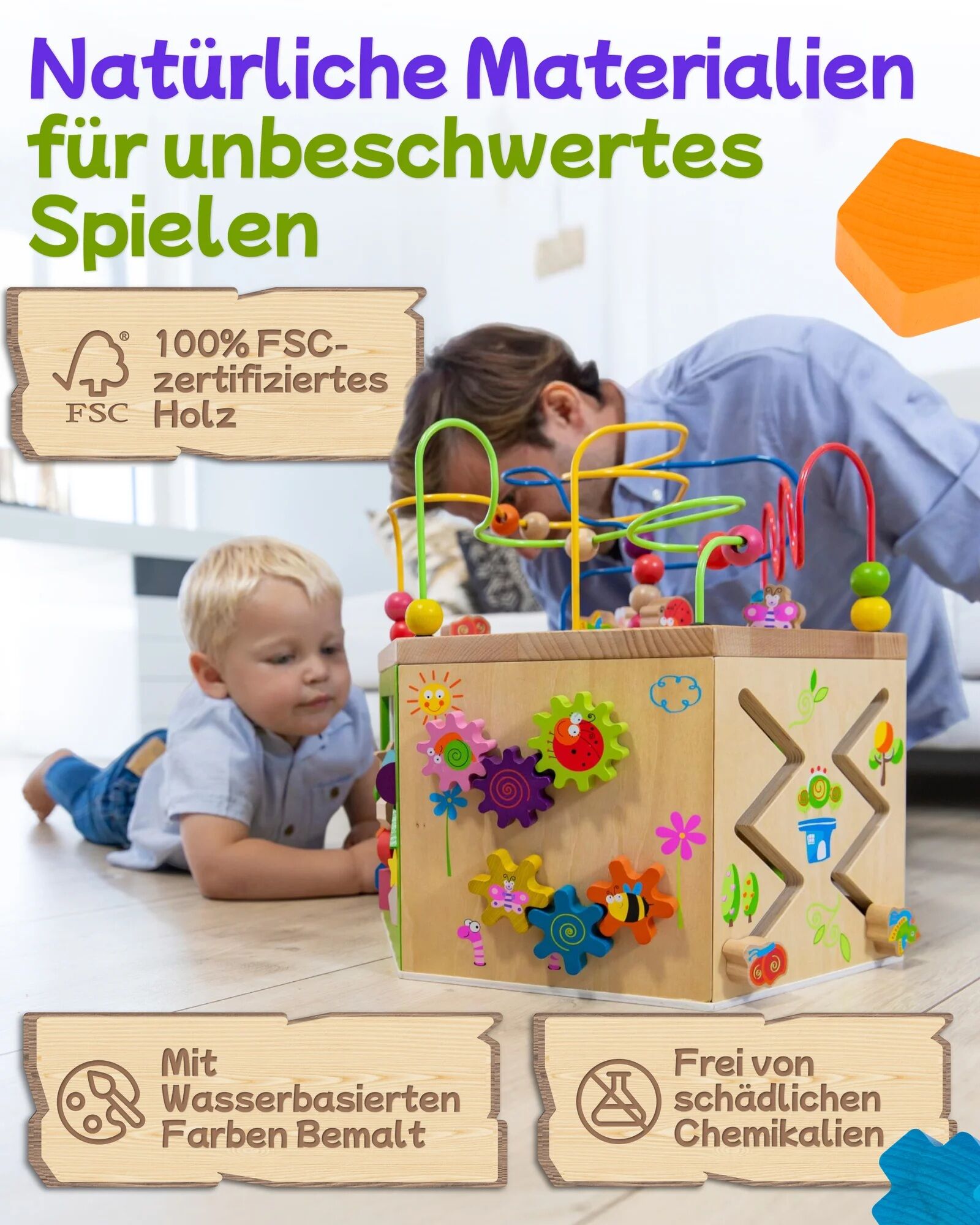 EverEarth - 7 in 1 großer Motorikwürfel EverEarth - 7 in 1 großer Motorikwürfel