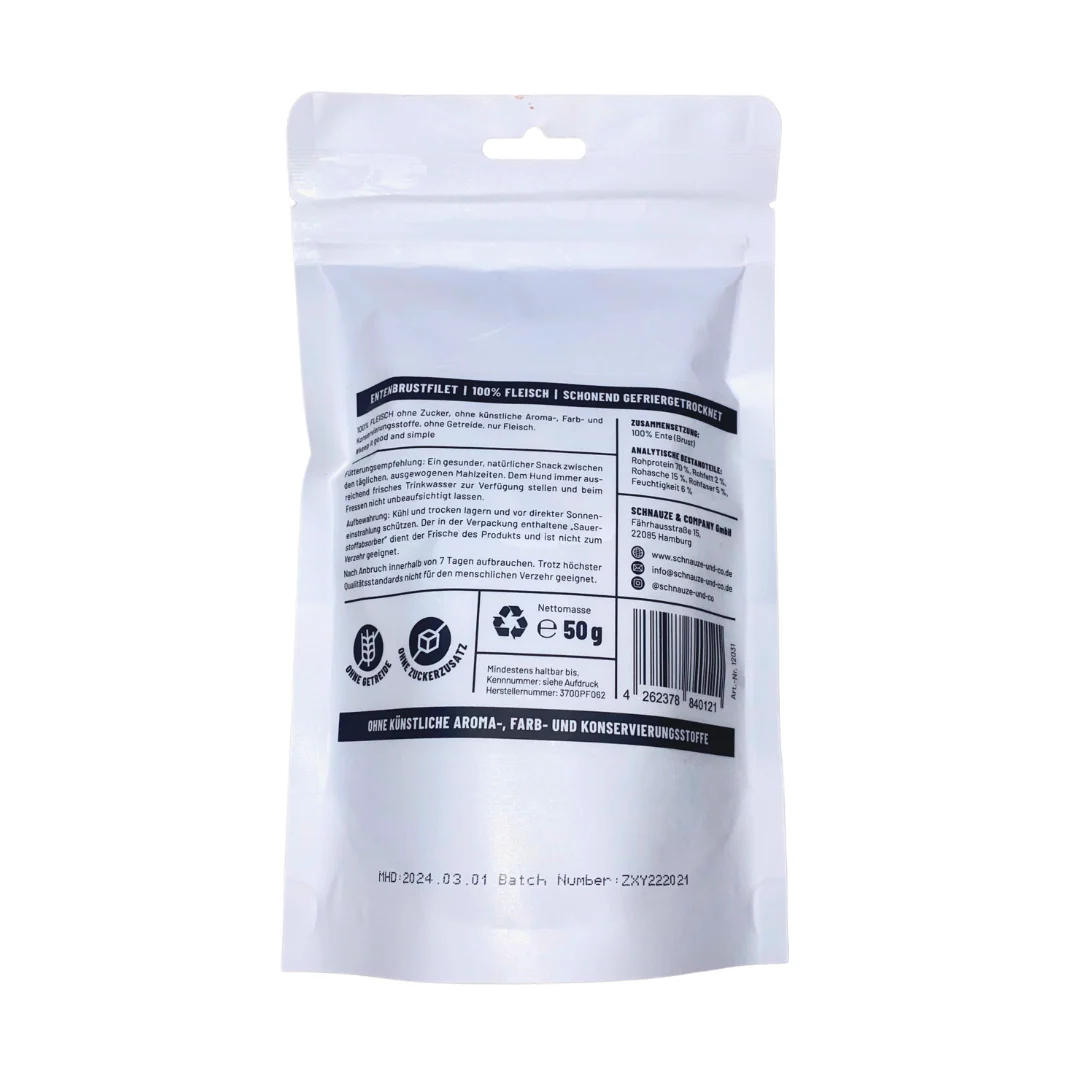 Fleisch-Entenbrustfilet, gefriergetrocknet 75g
