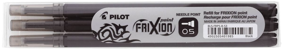 Tintenrollermine FriXion BLS-FRP5 - 0,3 mm, schwarz, 3er Pack