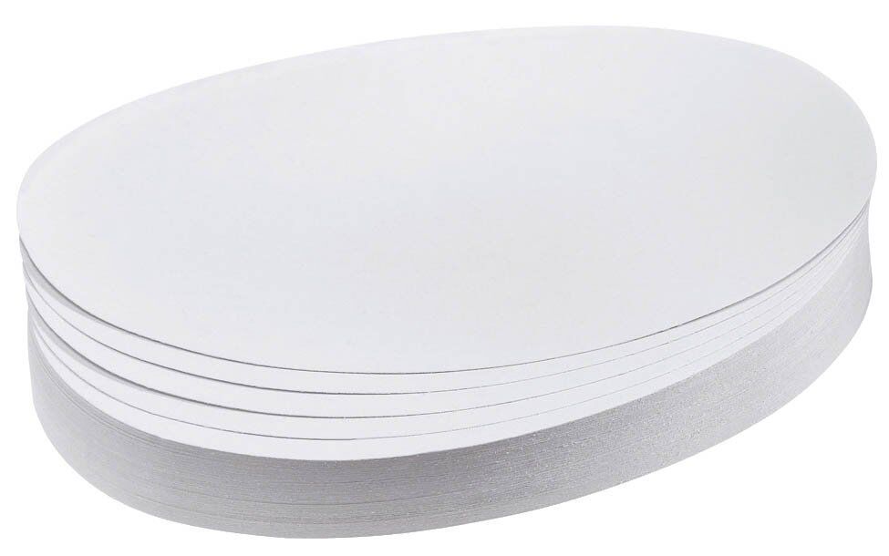 Moderationskarte - Oval, 190 x 110 mm, weiß, 500 Stück