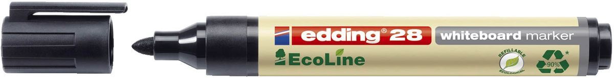 28 Boardmarker EcoLine - nachfüllbar, 1,5 - 3 mm, schwarz