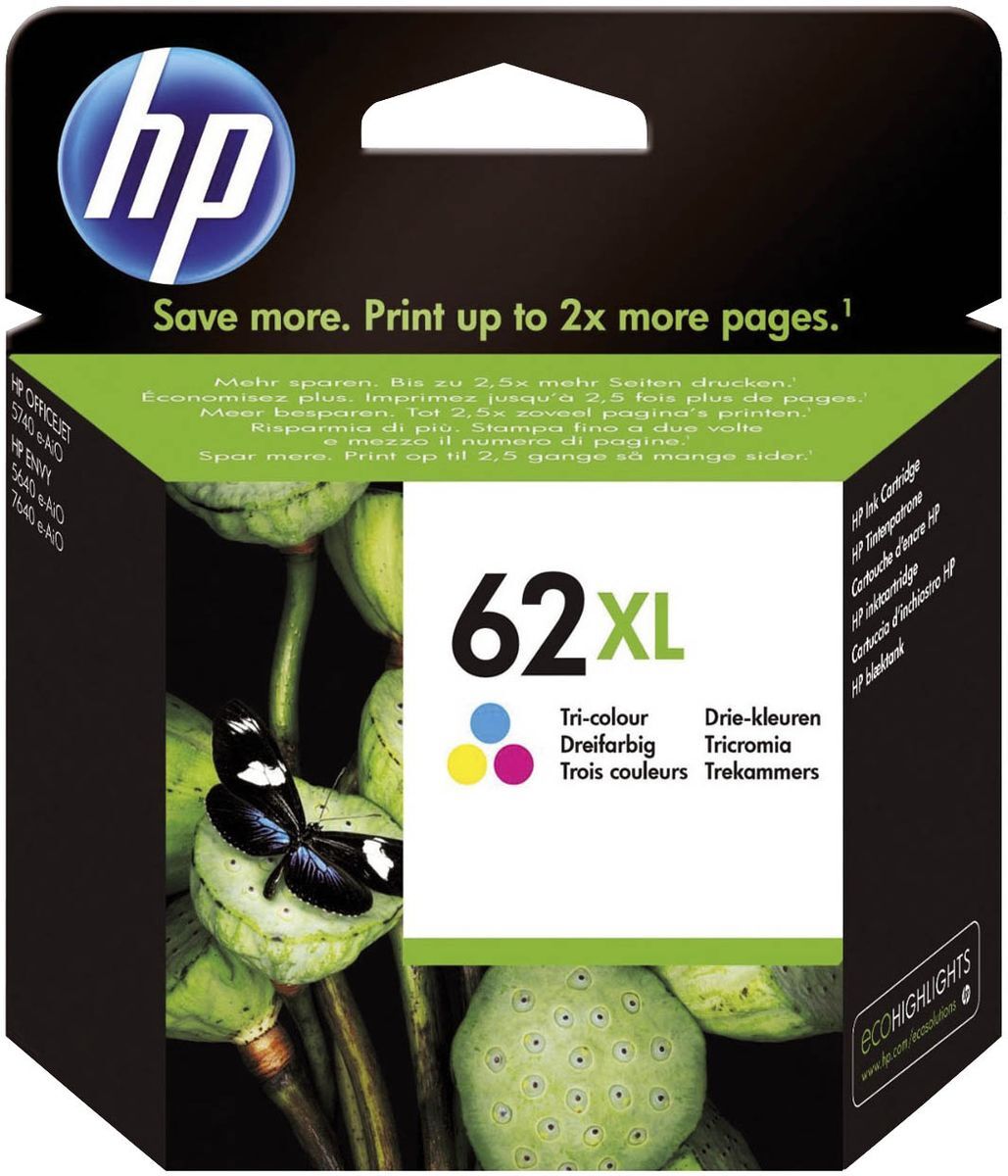 Original HP Druckkopfpatrone color (C2P07AE,C2P07AE#UUS,62XL,62XLC,62XLCOLOR,NO62XL,NO62XLC,NO62XLCOLOR)