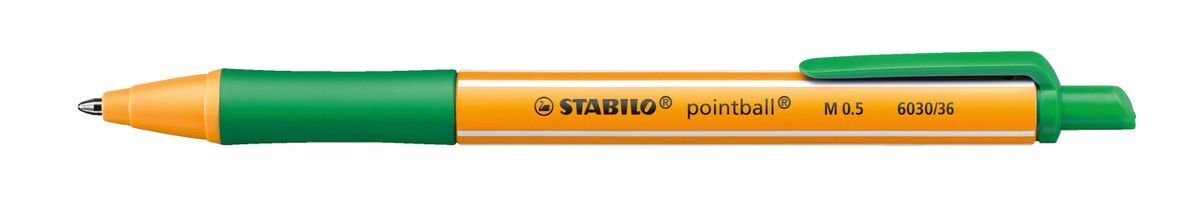 Druck-Kugelschreiber - STABILO pointball - Einzelstift - grün