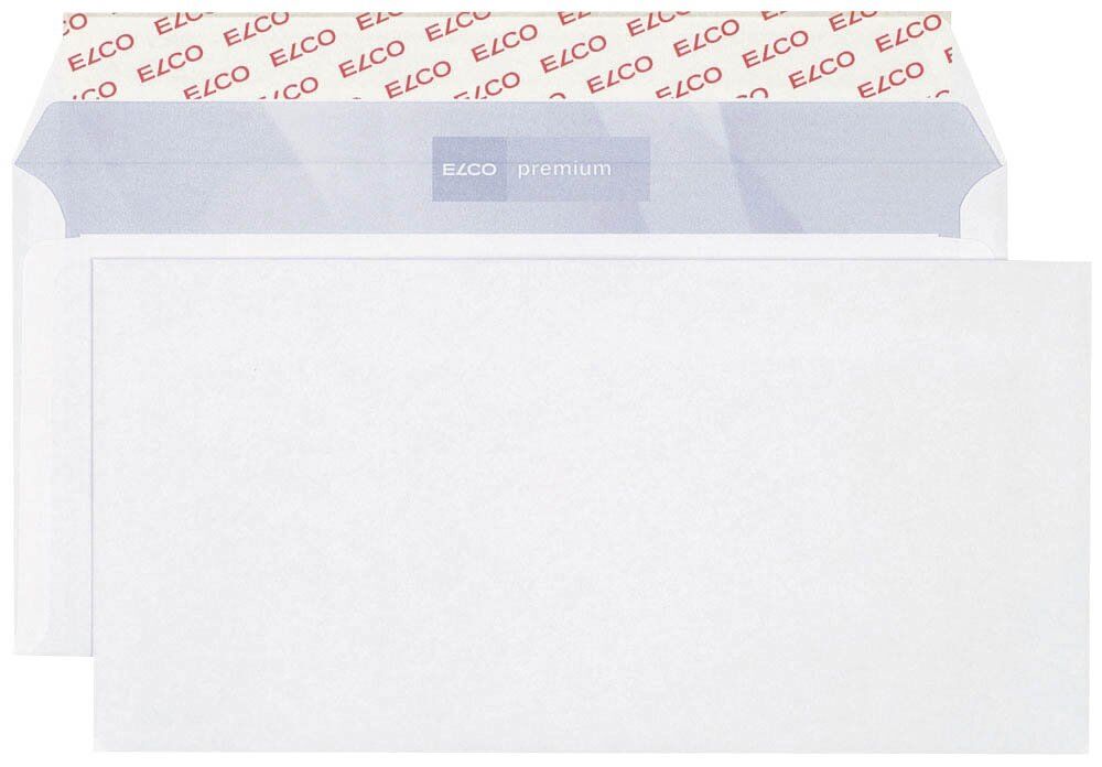 Briefumschlag premium - C5/6, hochweiß, haftklebend, Innendruck, 80 g/qm