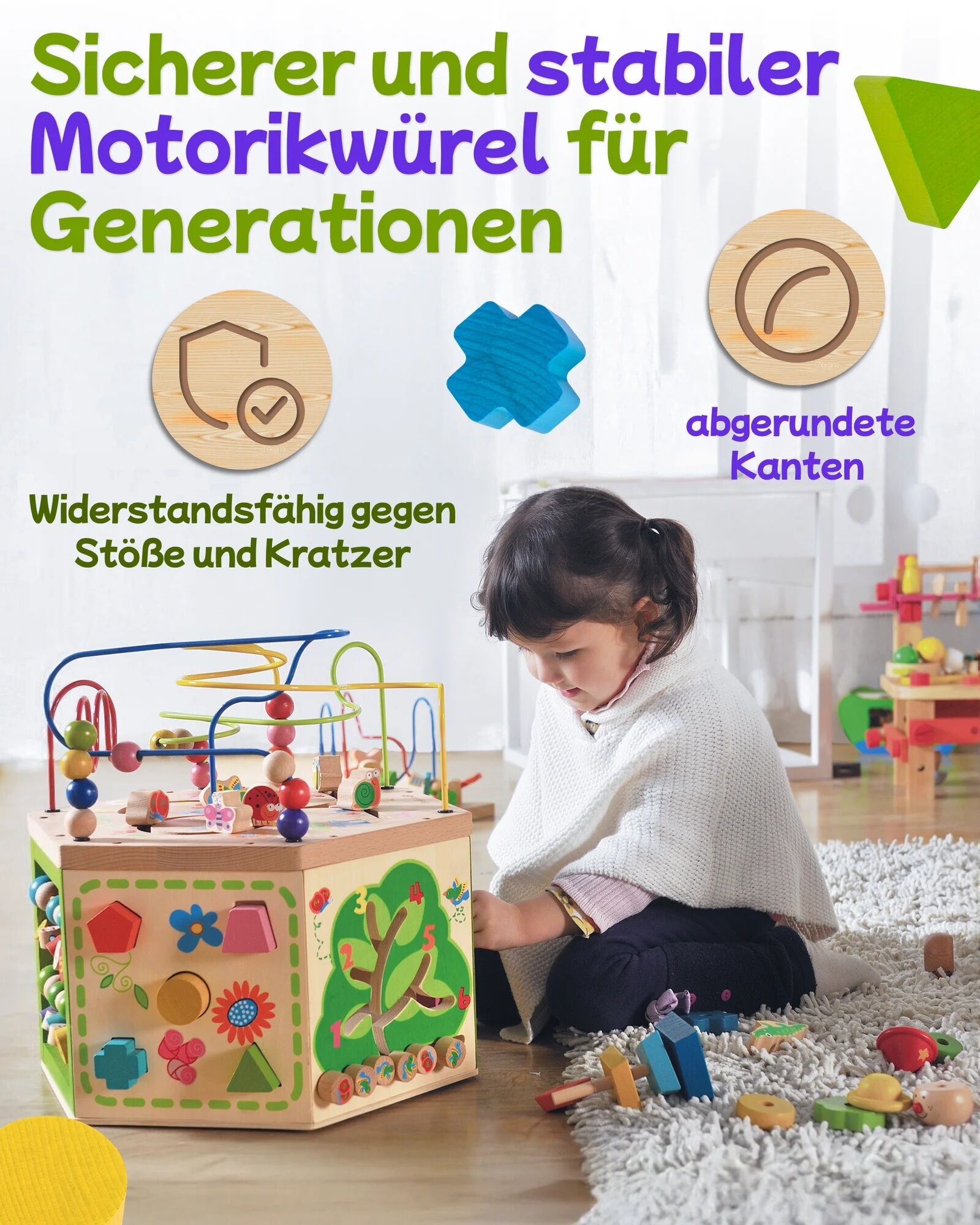 EverEarth - 7 in 1 großer Motorikwürfel EverEarth - 7 in 1 großer Motorikwürfel