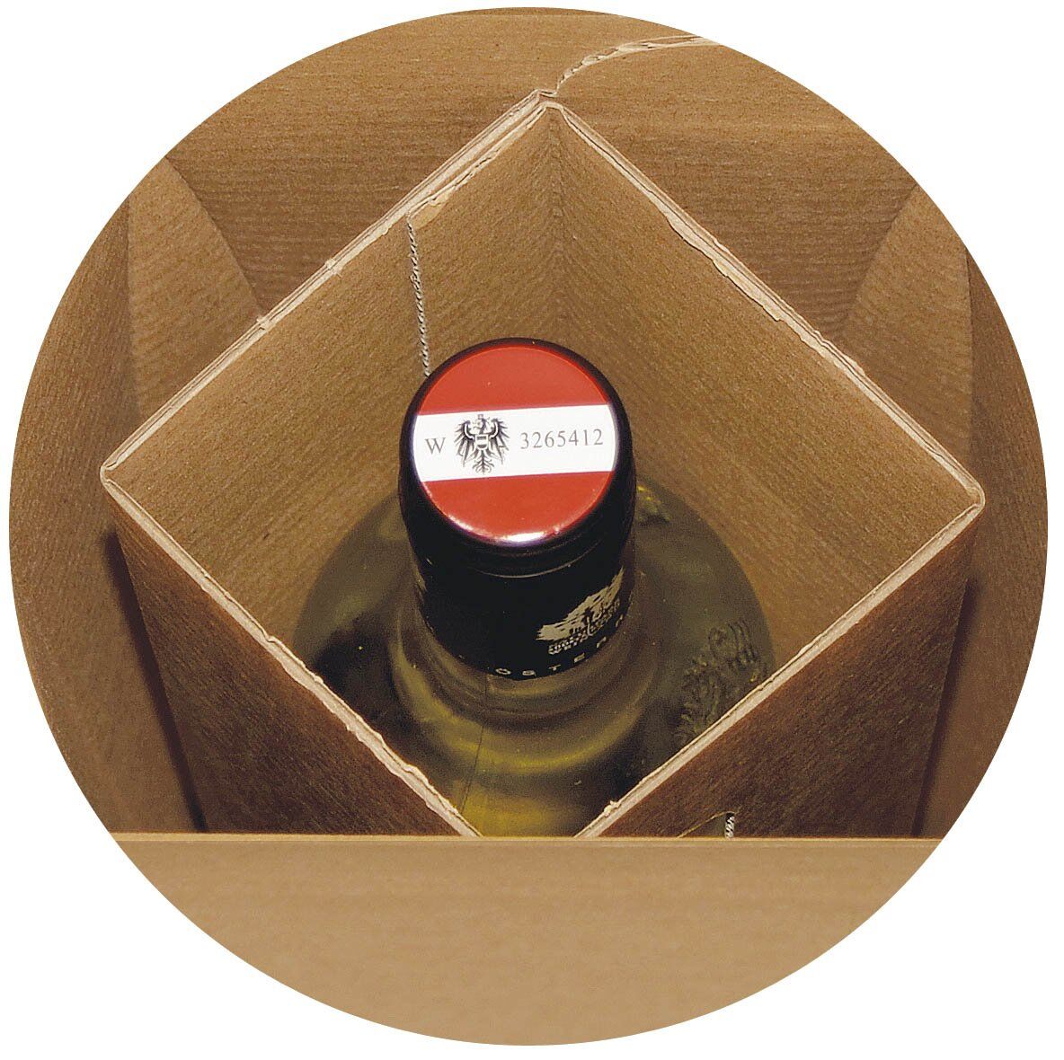 Flaschenkarton mit Selbstklebeverschluss - für 1 Flaschen
