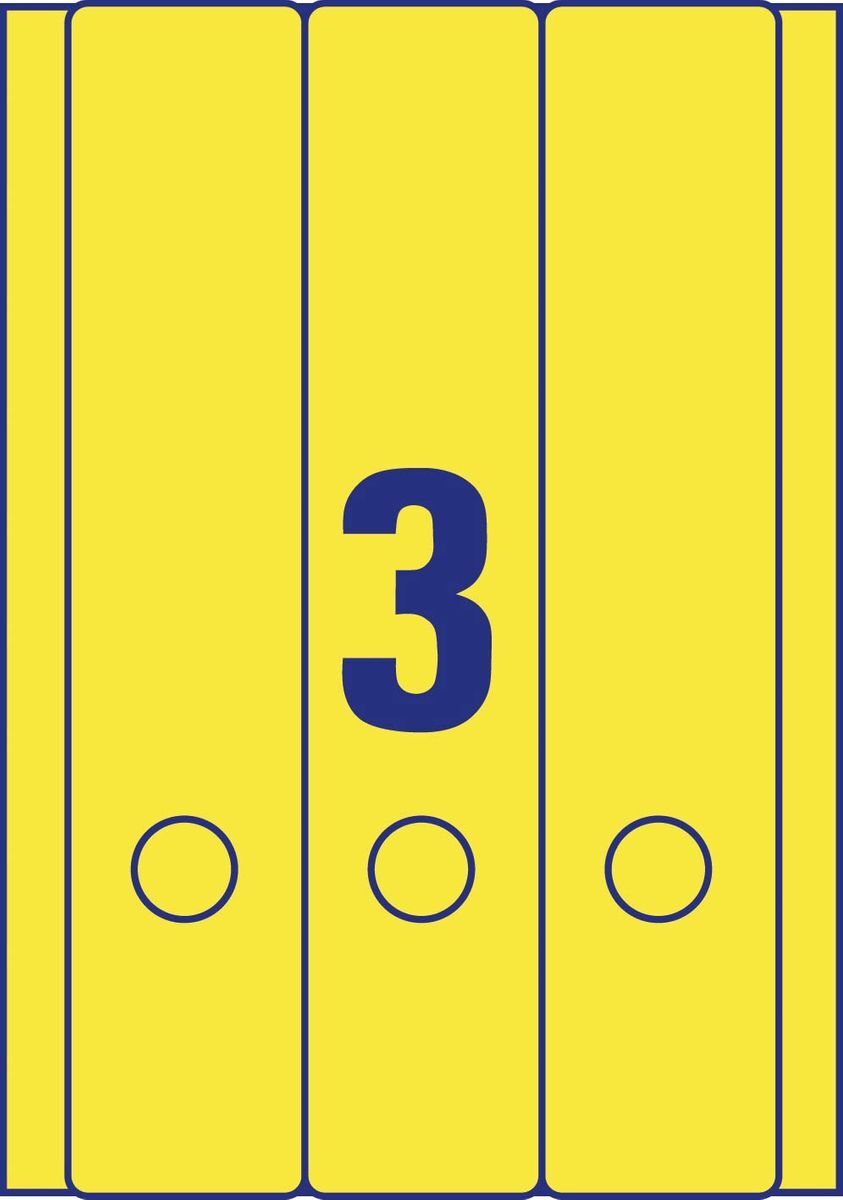L4755-20 Ordner-Etiketten - breit/lang, (A4 - 20 Blatt) 60 Stück, gelb