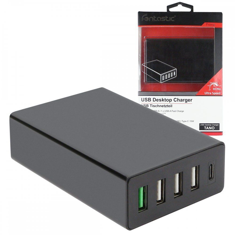 Netzteil 'Tano' 5-fach USB (1x Fast Charge USB-A / 3x USB-A / 1x USB-C)