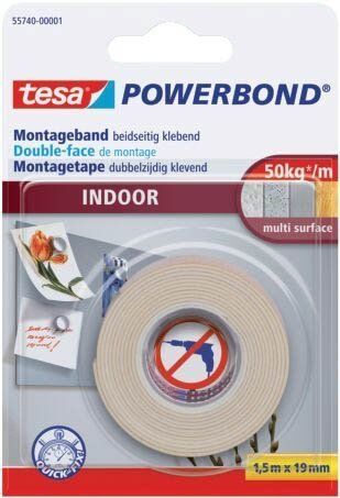 Montageband Powerbond® - 19 mm x 1,5 m, Indoor, extra stark