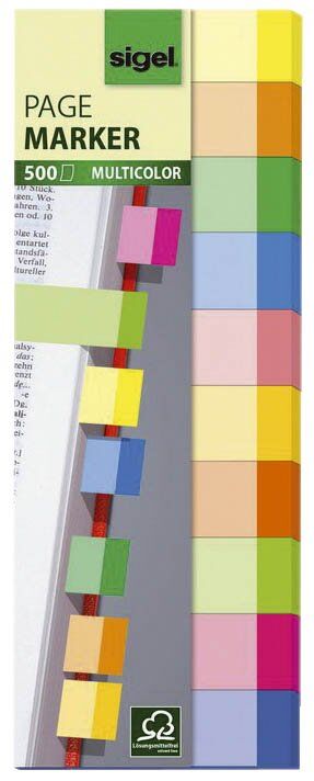 Page Marker Multicolor - 50 x 15 mm, sortiert, 10x 50 Streifen