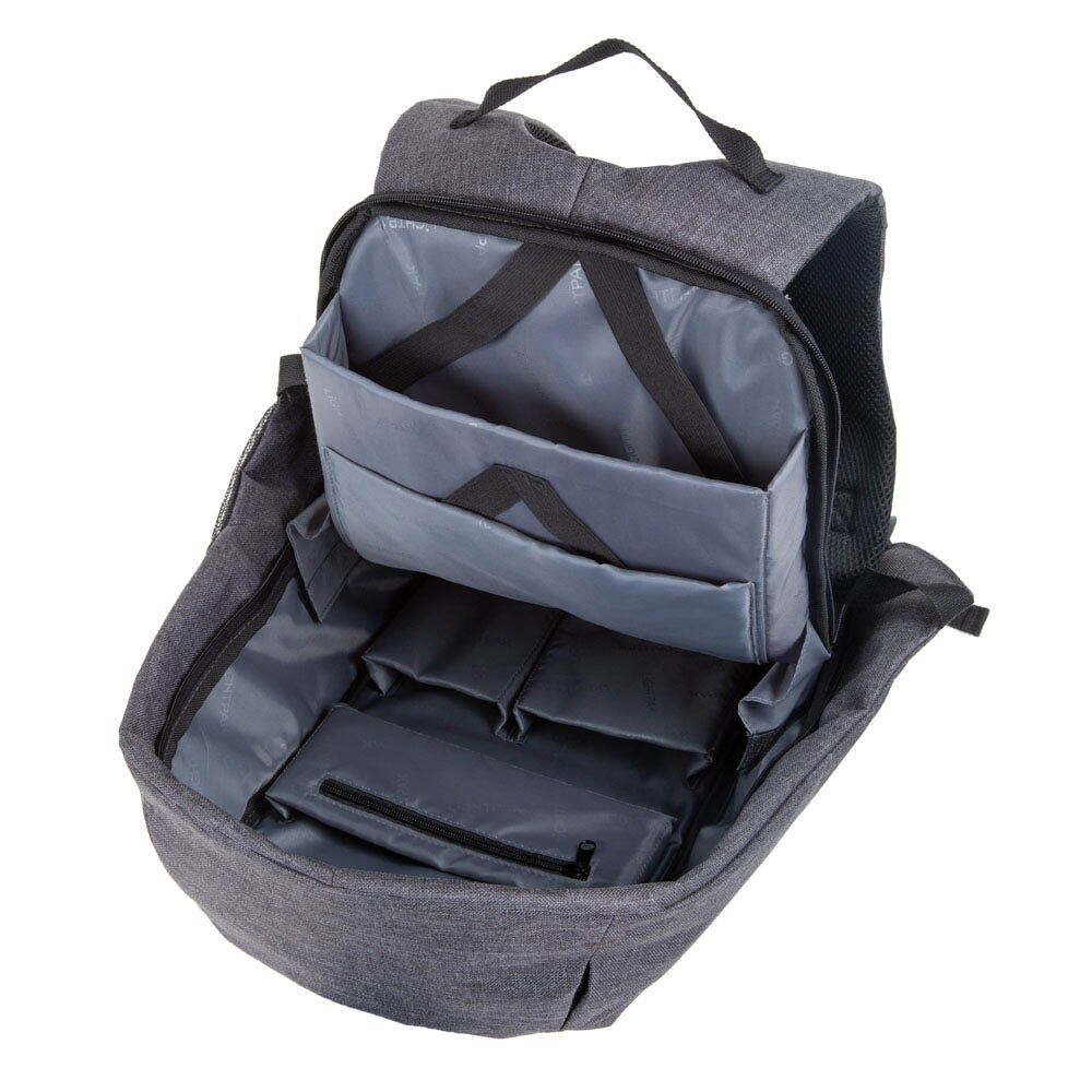 Rucksack SAFEPAK - Sicherheitsrucksack mit Laptopfach, grau