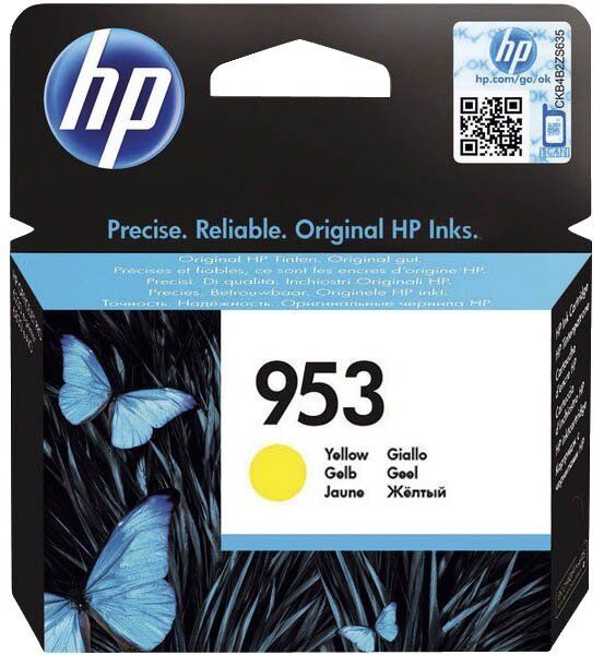 Original HP Tintenpatrone gelb (F6U14AE,F6U14AE#BGX,F6U14AE#BGY,953,953Y,953YELLOW,NO953,NO953Y,NO953YELLOW)