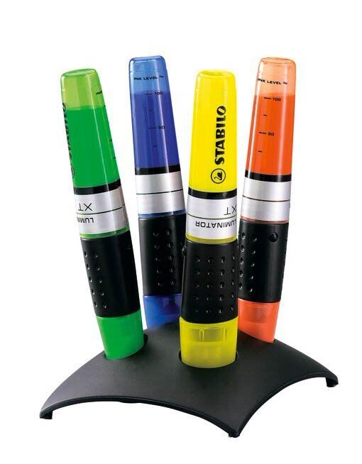 Textmarker - STABILO LUMINATOR - 4er Tischset - gelb, grün, blau, orange