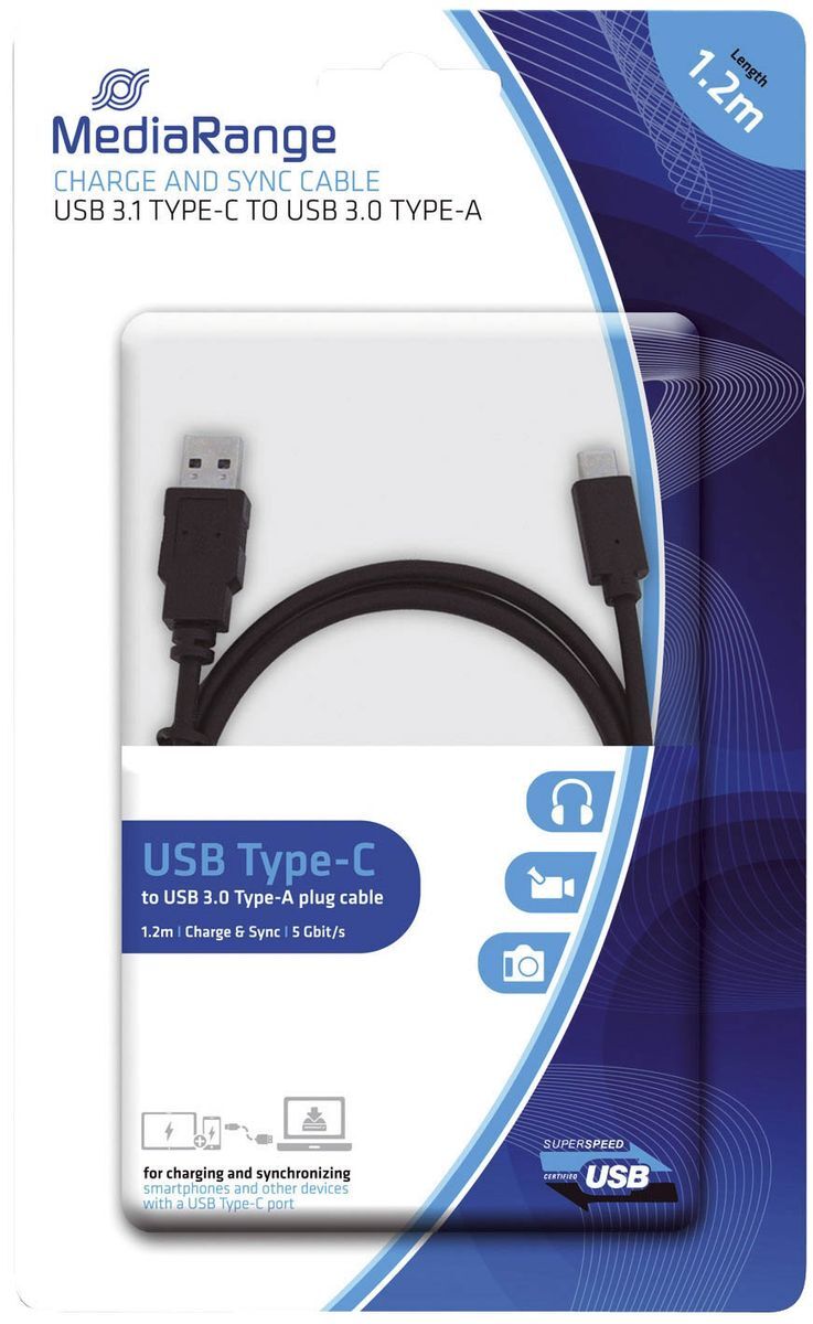 Ladekabel USB 3.1 Typ C schwarz