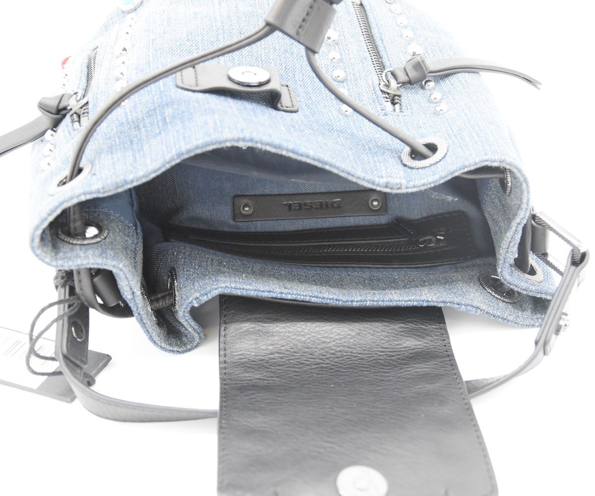 Handtasche - Bucket Bag 'INDUSTRIAL DENIM LIGHTS / AVER B03666', Blau Denim