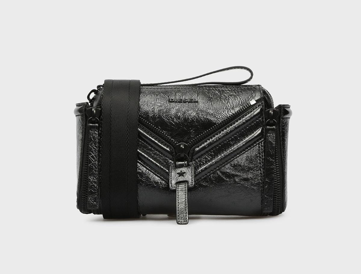 Tasche - Cross Body Bag 'LE-ZIPPER / LE-ZIPPER CROSSBODY X05881' klein, glänzend Schwarz