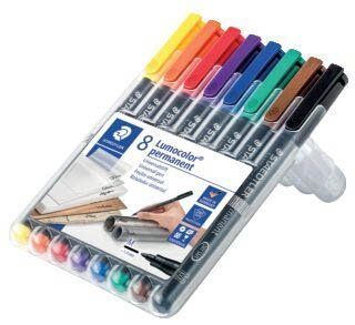 Feinschreiber Universalstift Lumocolor® - permanent, M, 8 Farben