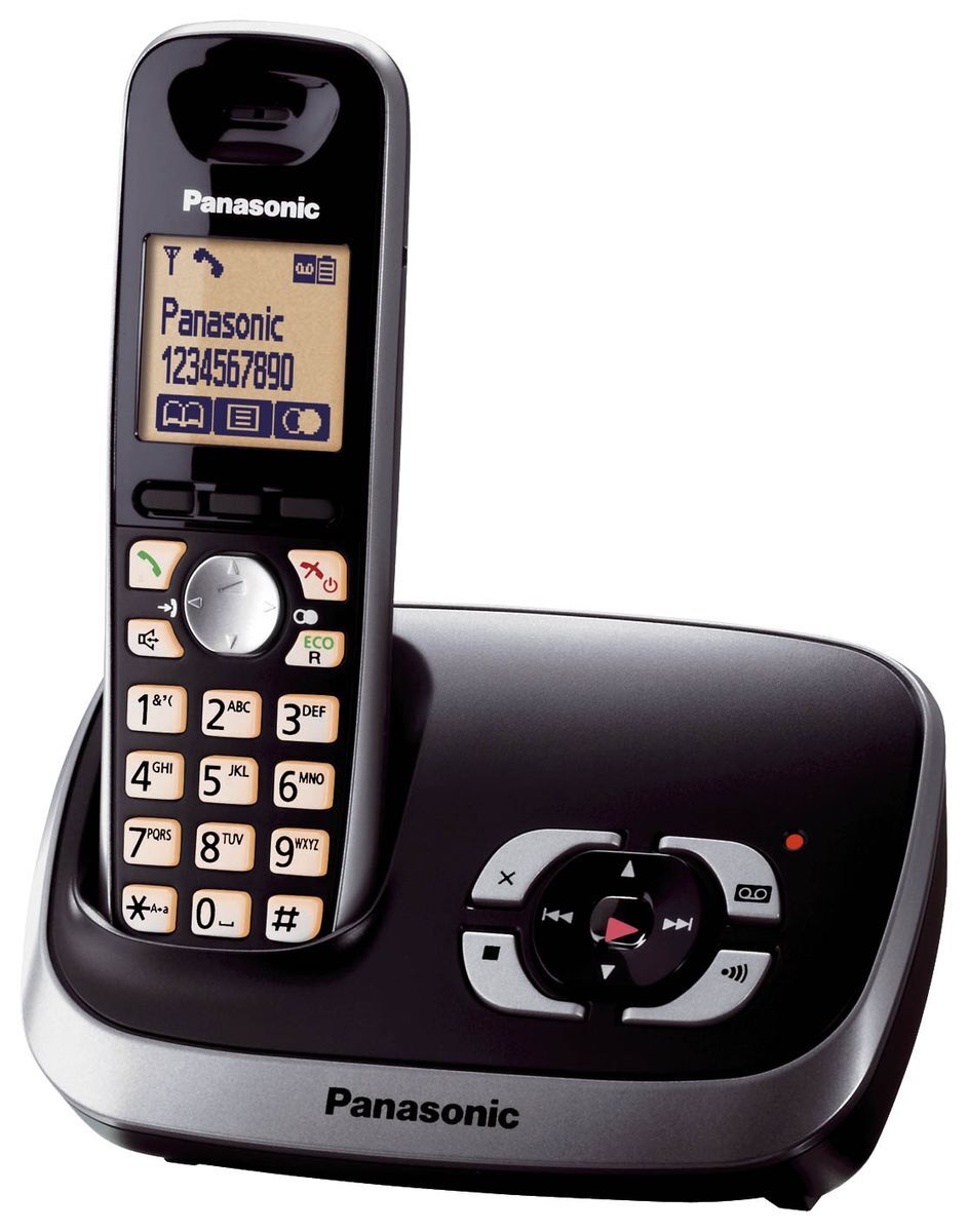 Telefon KX-TG6521GB - schnurloses, schwarz