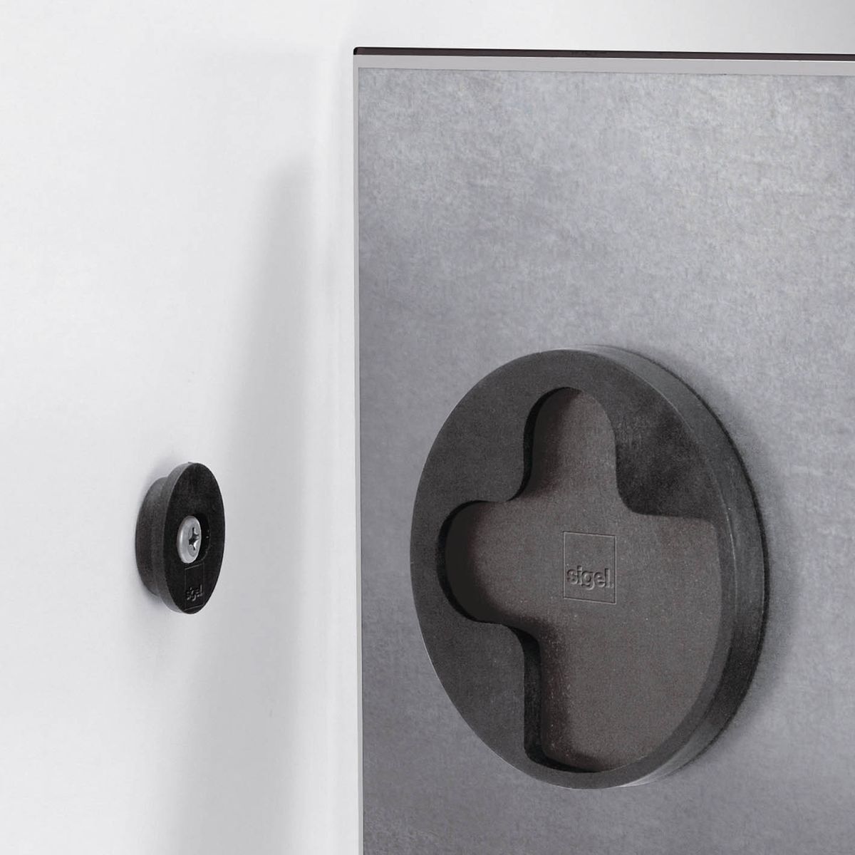 Glas-Magnetboard Artverum - Design Schiefer-Stone, 48 x 48 cm