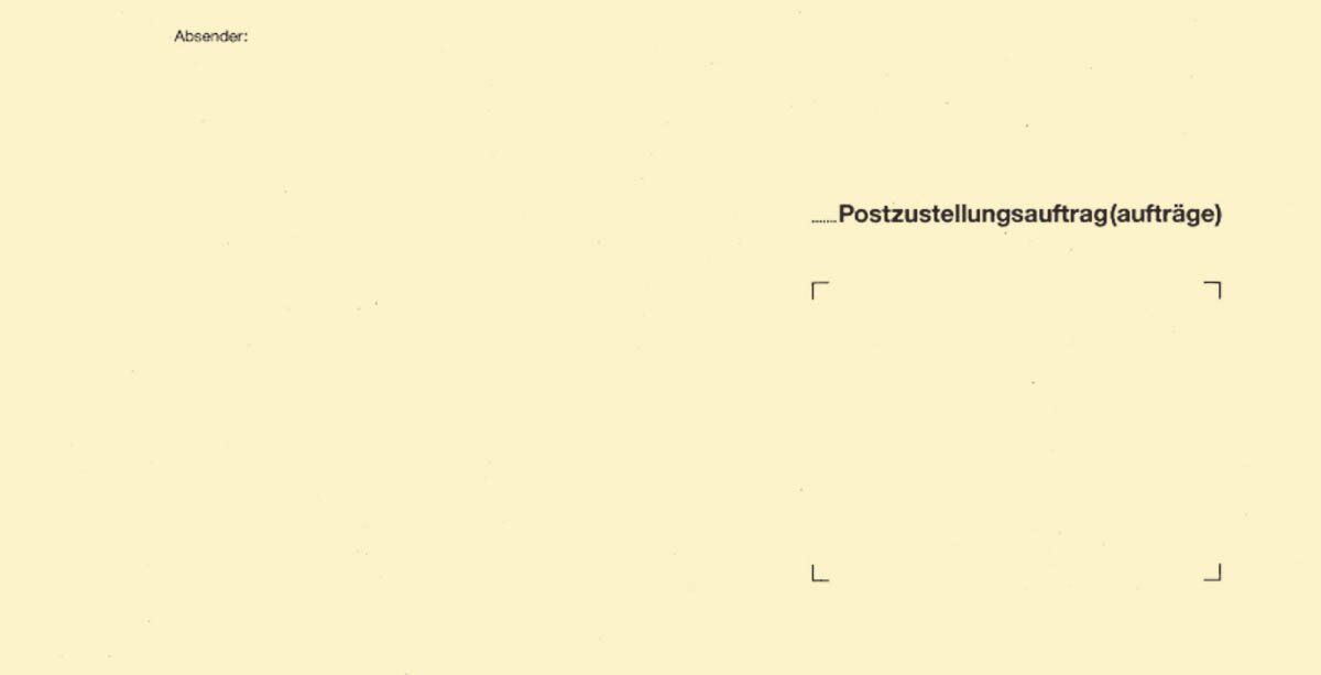 Zustellungsumschlag äußerer 235 x 125 mm - ohne Sichtfenster, 80g/qm, 100 Stück