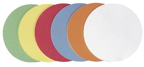 selbstklebende Moderationskarte - Kreis mittel, 140 mm, sortiert, 300 Stück