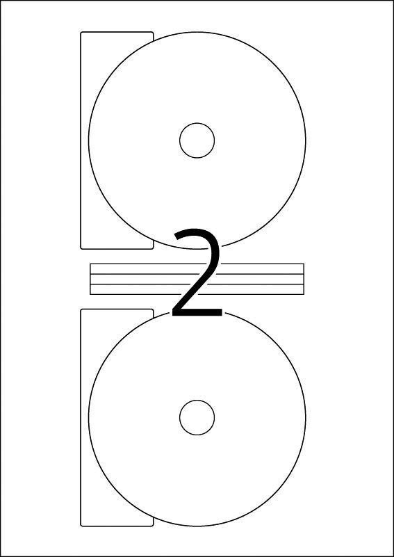 5115 CD-Etiketten Maxi A4 weiß Ø 116 mm Papier matt blickdicht 50 St.