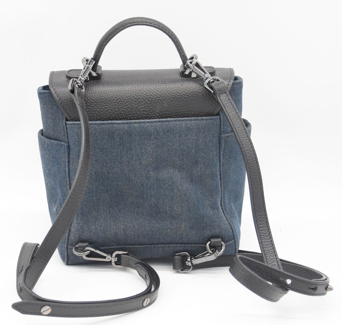 Tasche - Backpack 'OUTLET / LE-KIIMY X06357', Schwarz / Blau Demim