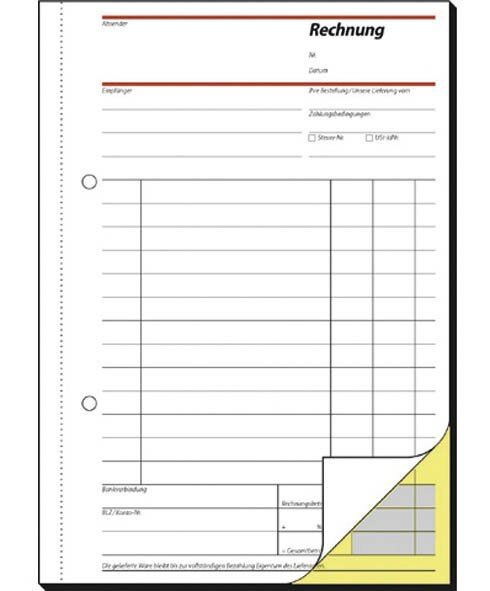 Rechnungen - A5, 1. und 2. Blatt bedruckt, SD, MP, 2 x 40 Blatt
