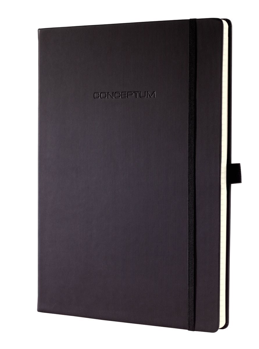Notizbuch Conceptum - ca. A4, liniert, 194 Seiten, schwarz, Hardcover, CO112