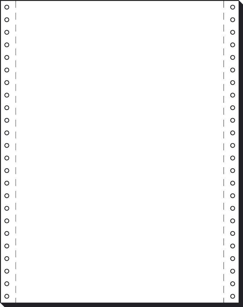 DIN-Computerpapier, 1fach, 12"x240 mm (A4 hoch), längsperforiert, 2000 Blatt, 60g